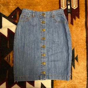 Forever21 Button Down Denim Skirt